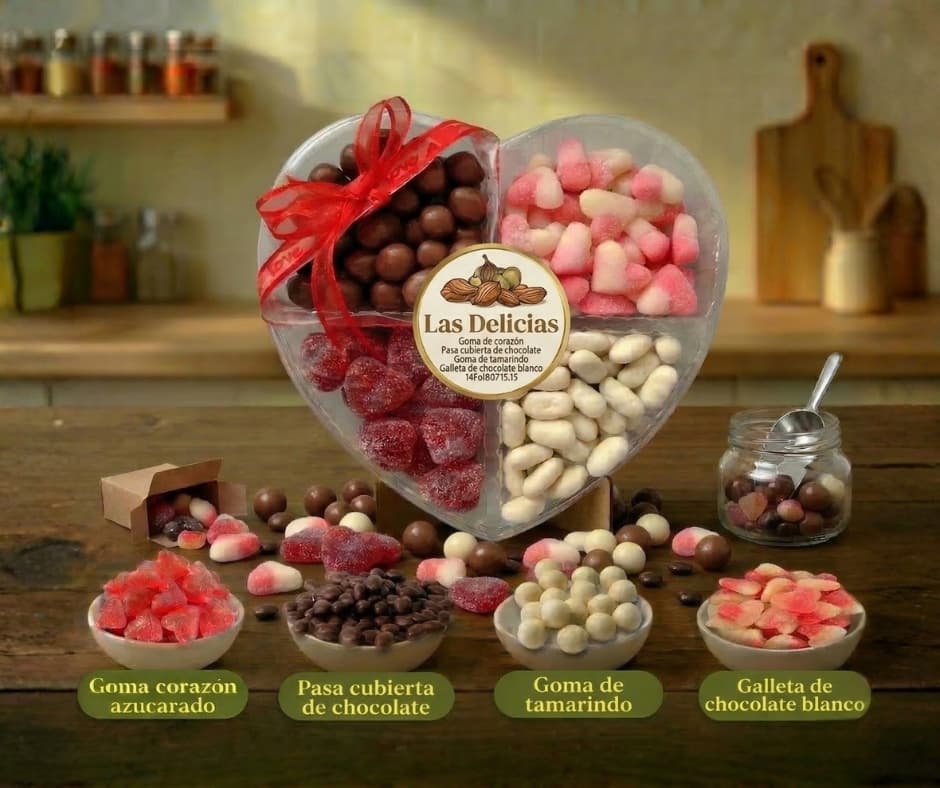 Charola en forma de corazón