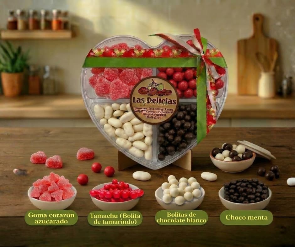 Charola en forma de corazón